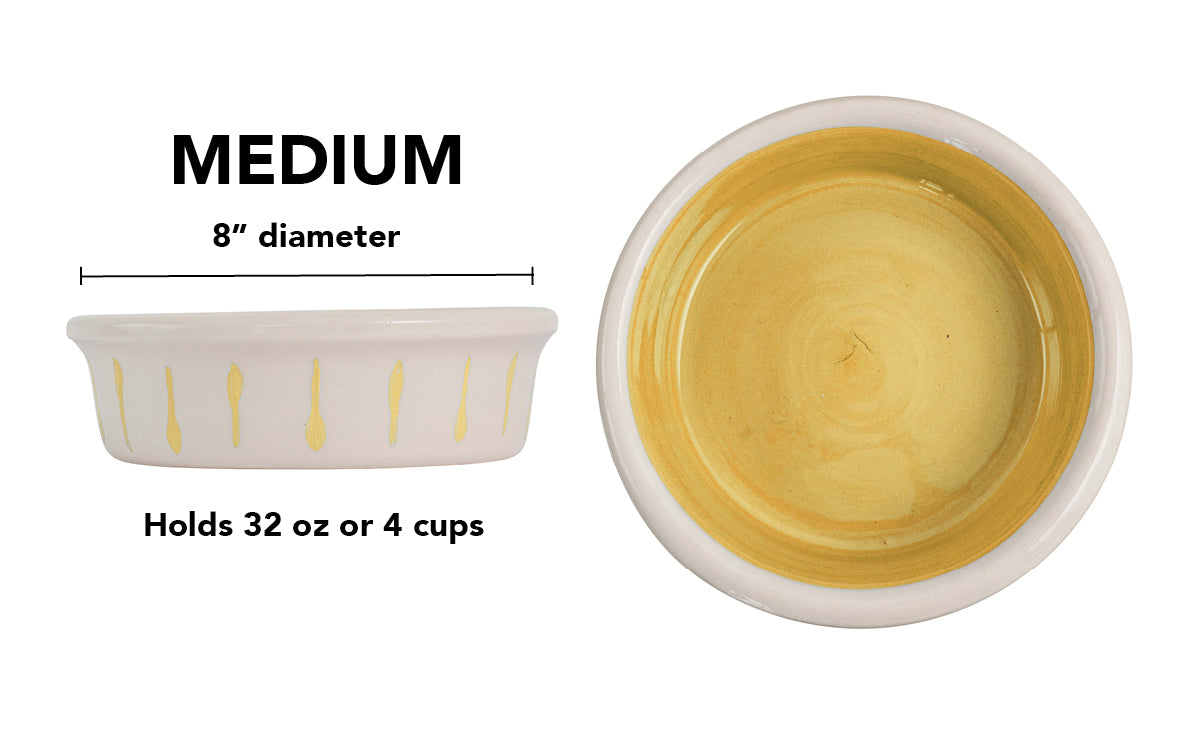 Retro Drip Collection - Handmade Ceramic Pet Bowl with Retro Design