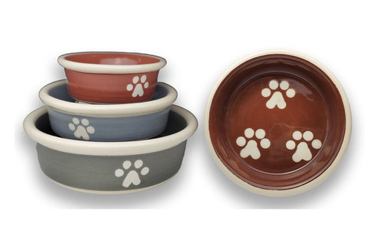 Pawesome Collection – Handmade Ceramic Pet Bowl with Custom Colors