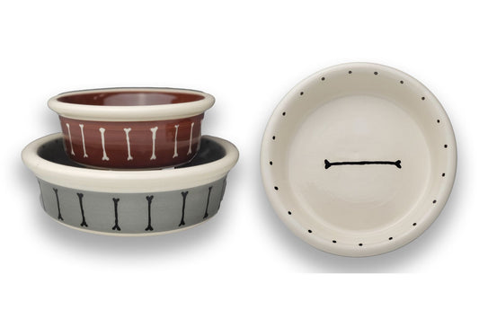 Boneyard Collection – Handmade Ceramic Pet Bowl with Custom Colors