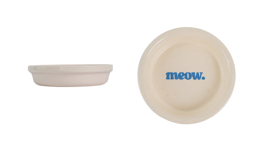 Meow Cat Dish - Handmade Ceramic Cat Food Dish