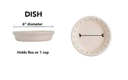 Boneyard Collection - Handmade Ceramic Pet Bowl with Skinny Bone Design in Custom Colors