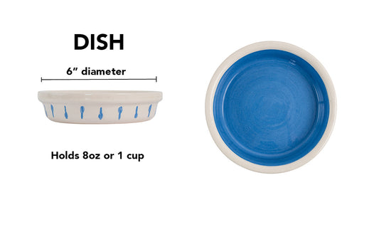 Retro Drip Collection - Dish / Blue