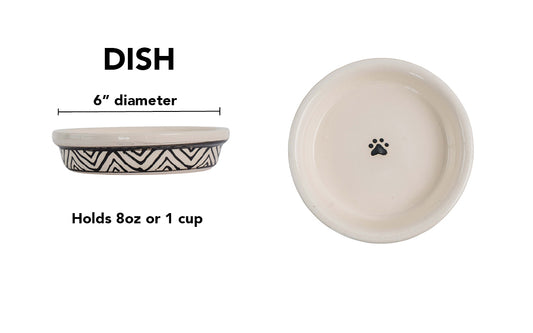Boho Vibes Collection - Dish / Black & White