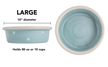 Mini Paws Collection - Handmade Ceramic Pet Bowl with Mini Paw Prints in Custom Colors