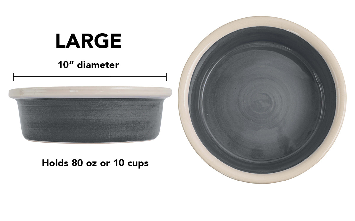 Pawfect Bowl Collection - Handmade Ceramic Pet Bowl with Solid Color