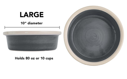 Pawfect Bowl Collection - Handmade Ceramic Pet Bowl with Solid Color