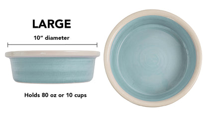 Pawfect Bowl Collection - Handmade Ceramic Pet Bowl with Solid Color