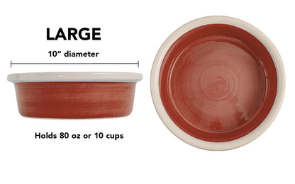 Pawfect Bowl Collection - Handmade Ceramic Pet Bowl with Solid Color