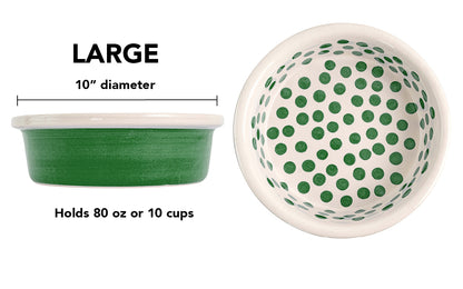 Happy Spots Collection - Handmade Ceramic Pet Bowl with Happy Spots in Color of Choice