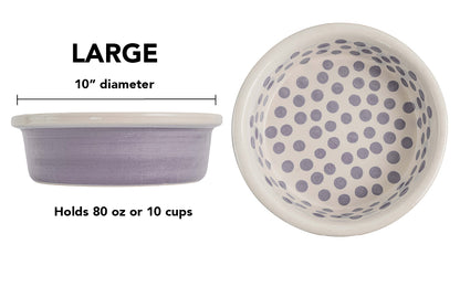 Happy Spots Collection - Handmade Ceramic Pet Bowl with Happy Spots in Color of Choice