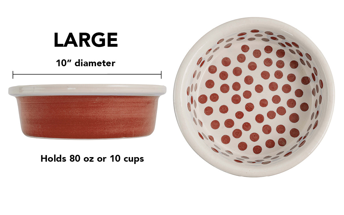 Happy Spots Collection - Handmade Ceramic Pet Bowl with Happy Spots in Color of Choice