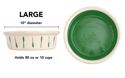 Retro Drip Collection - Handmade Ceramic Pet Bowl with Retro Design