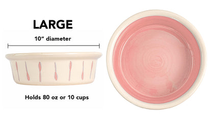 Retro Drip Collection - Handmade Ceramic Pet Bowl with Retro Design