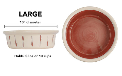 Retro Drip Collection - Handmade Ceramic Pet Bowl with Retro Design