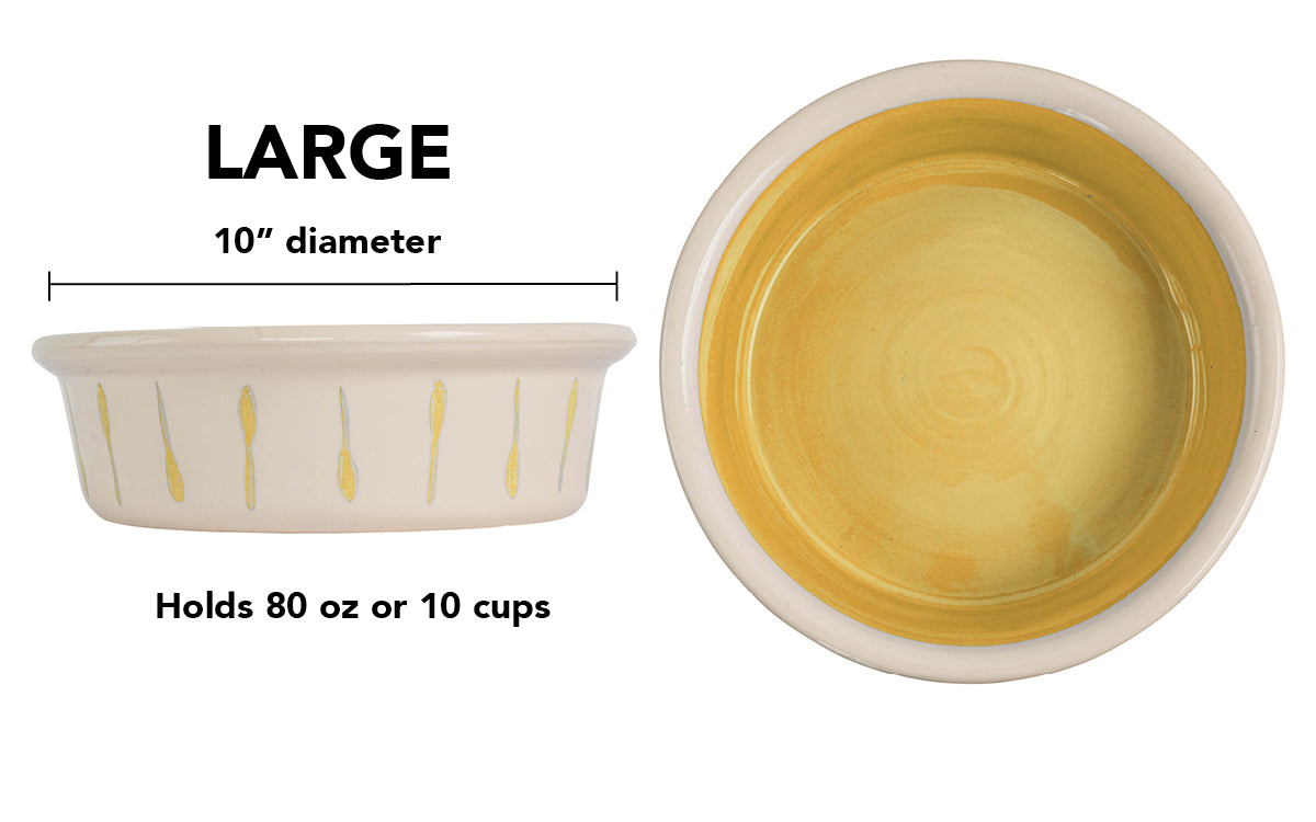 Retro Drip Collection - Handmade Ceramic Pet Bowl with Retro Design