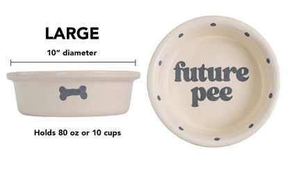 Future Pee Collection - Handmade Ceramic Pet Bowl with Funny Design