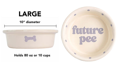Future Pee Collection - Handmade Ceramic Pet Bowl with Funny Design