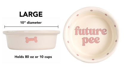 Future Pee Collection - Handmade Ceramic Pet Bowl with Funny Design