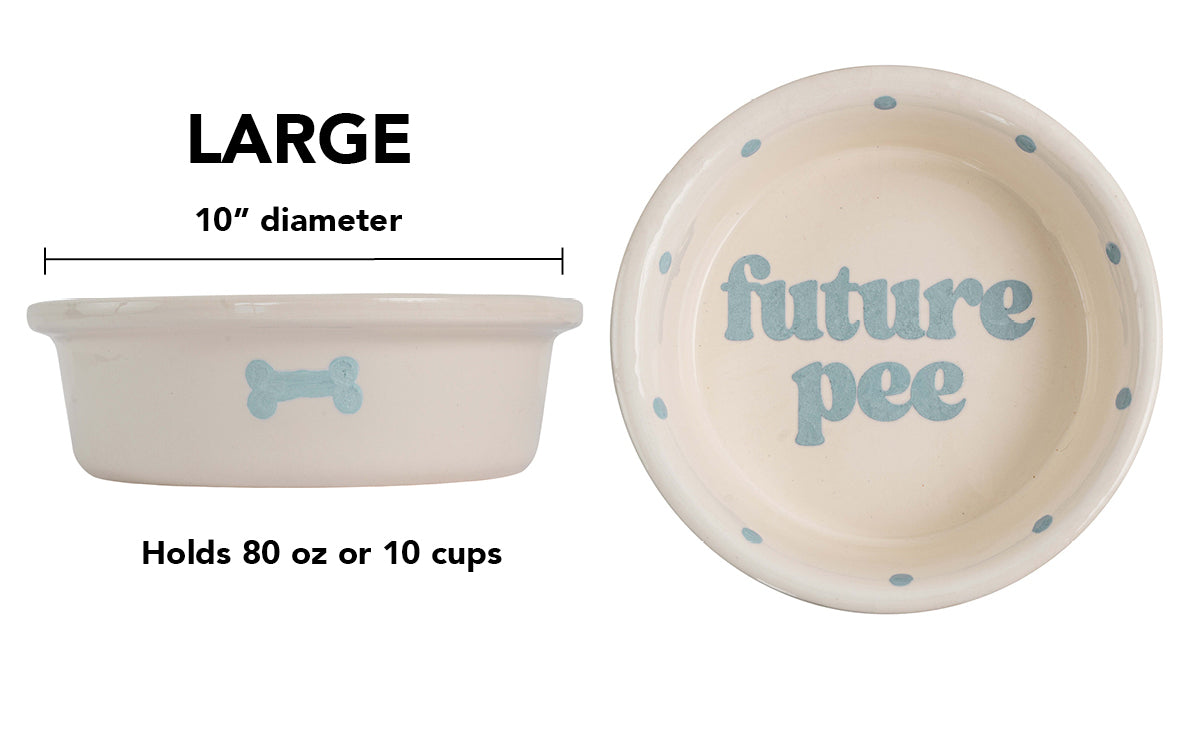 Future Pee Collection - Handmade Ceramic Pet Bowl with Funny Design