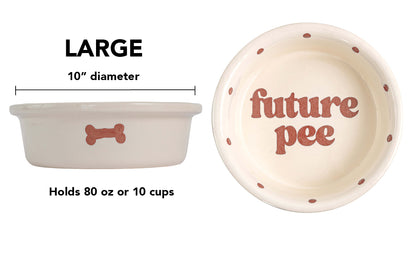 Future Pee Collection - Handmade Ceramic Pet Bowl with Funny Design