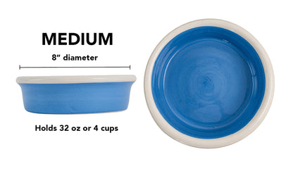 Pawfect Bowl Collection - Handmade Ceramic Pet Bowl with Solid Color