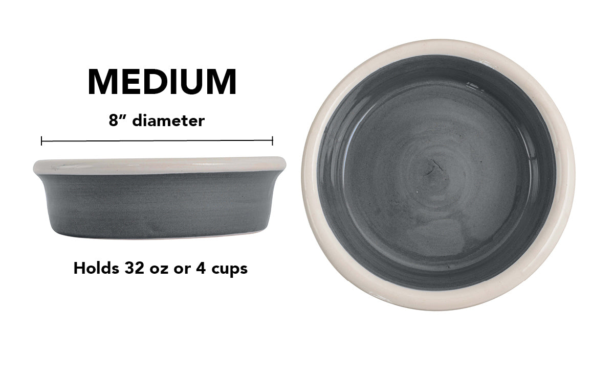 Pawfect Bowl Collection - Handmade Ceramic Pet Bowl with Solid Color