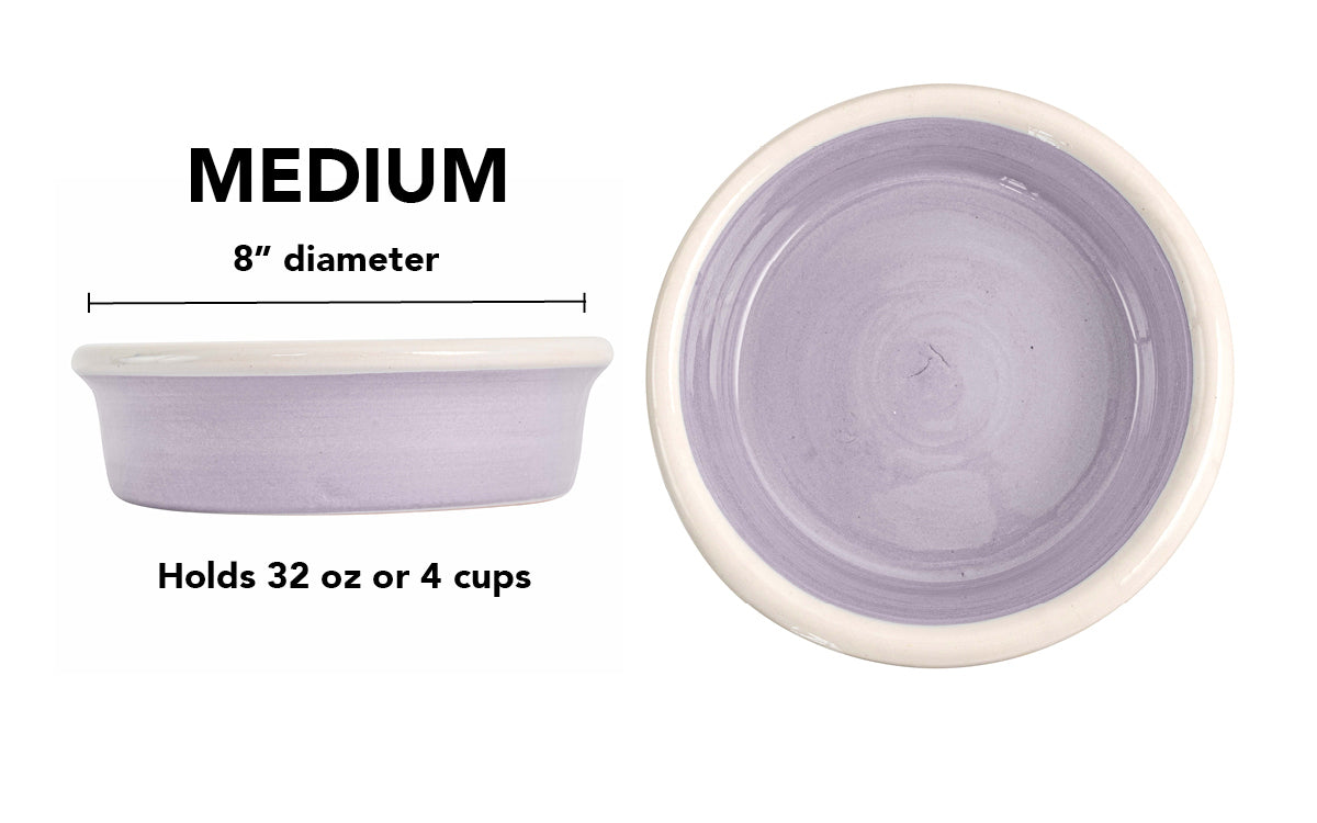 Pawfect Bowl Collection - Handmade Ceramic Pet Bowl with Solid Color