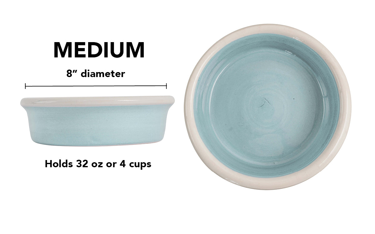 Pawfect Bowl Collection - Handmade Ceramic Pet Bowl with Solid Color