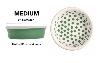 Happy Spots Collection - Handmade Ceramic Pet Bowl with Happy Spots in Color of Choice