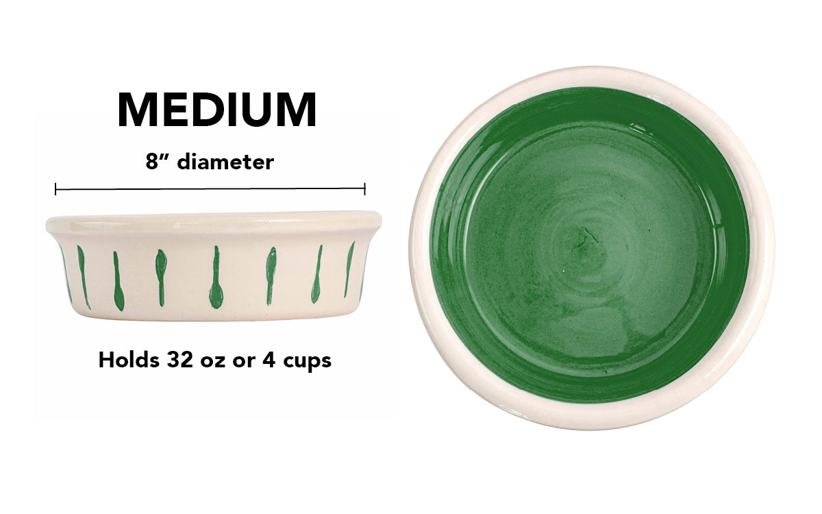 Retro Drip Collection - Handmade Ceramic Pet Bowl with Retro Design