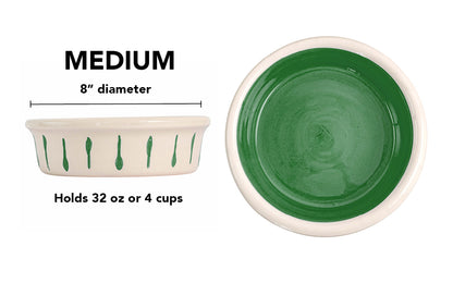 Retro Drip Collection - Handmade Ceramic Pet Bowl with Retro Design