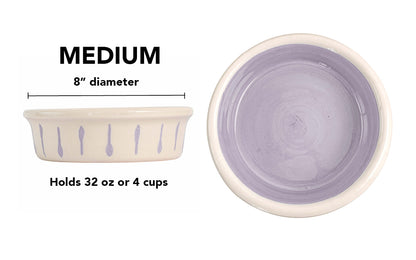 Retro Drip Collection - Handmade Ceramic Pet Bowl with Retro Design