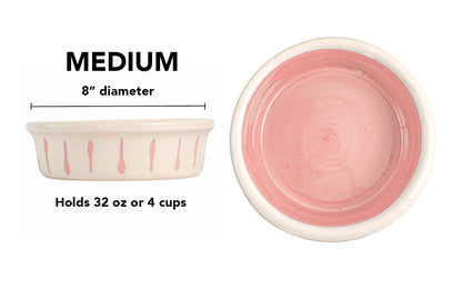 Retro Drip Collection - Handmade Ceramic Pet Bowl with Retro Design