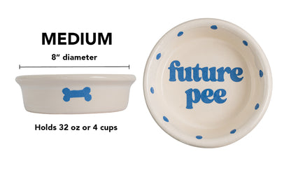Future Pee Collection - Handmade Ceramic Pet Bowl with Funny Design