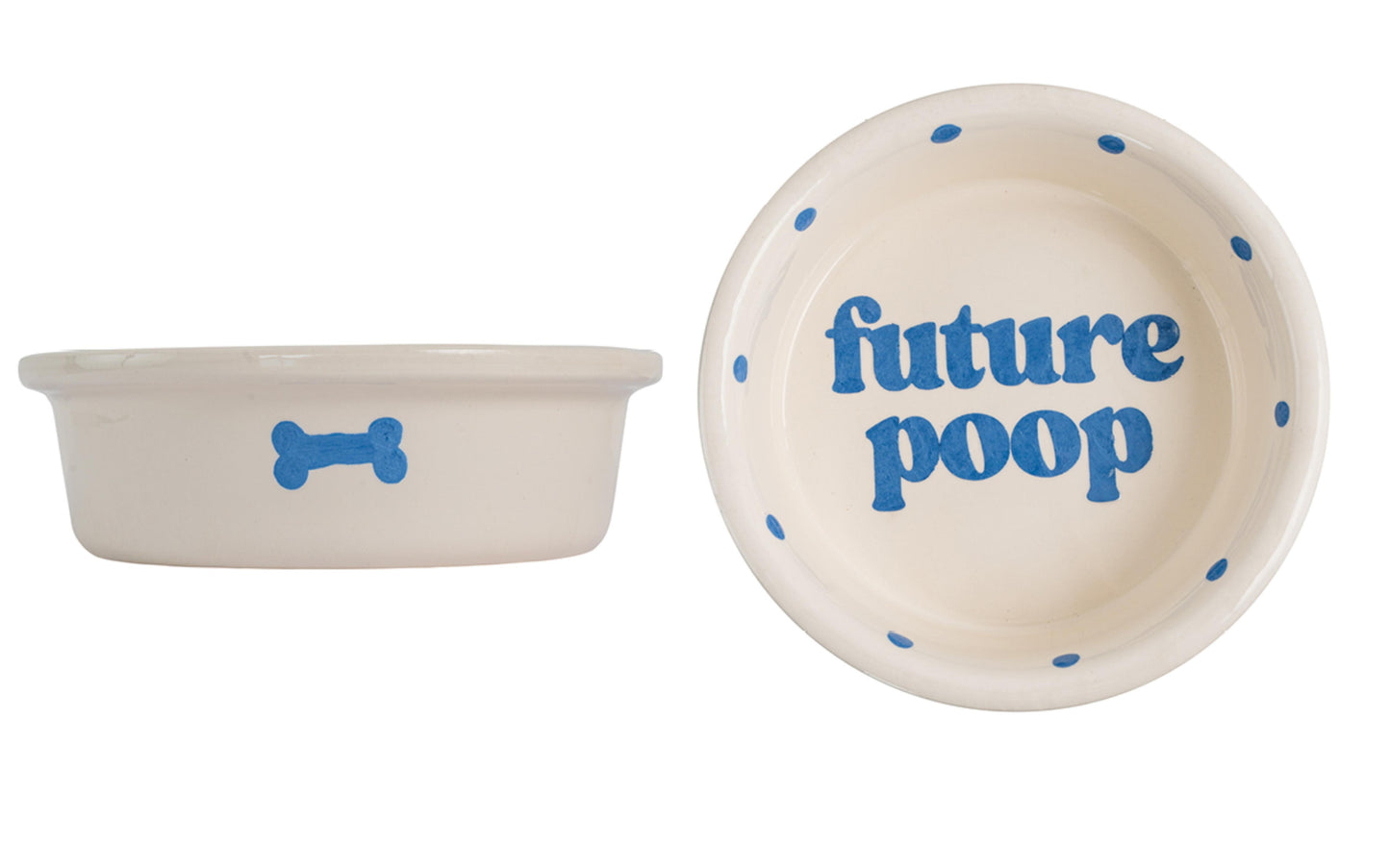 Future Poop Collection - Handmade Ceramic Pet Bowl with Funny Design
