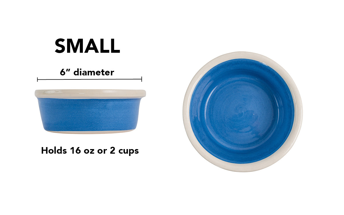 Pawfect Bowl Collection - Handmade Ceramic Pet Bowl with Solid Color