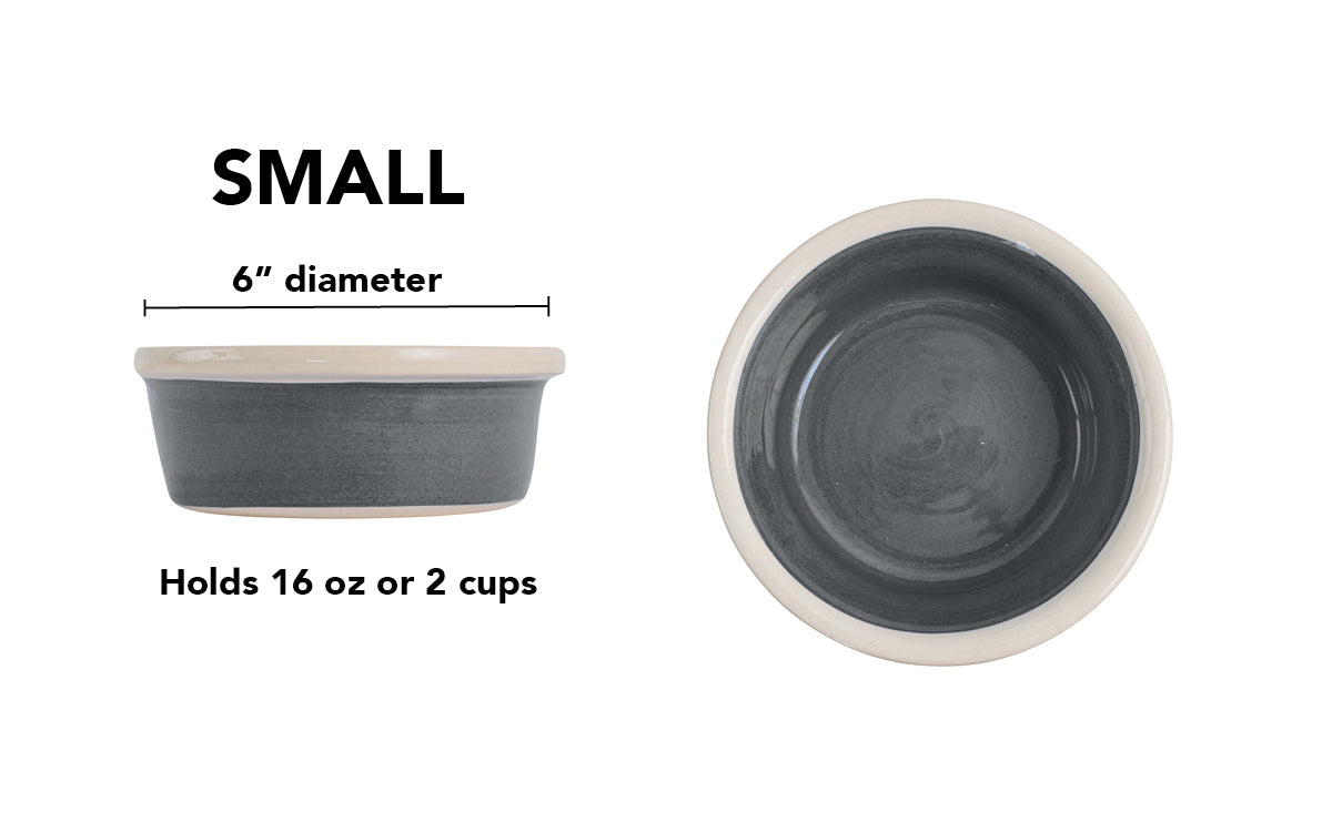 Pawfect Bowl Collection - Handmade Ceramic Pet Bowl with Solid Color