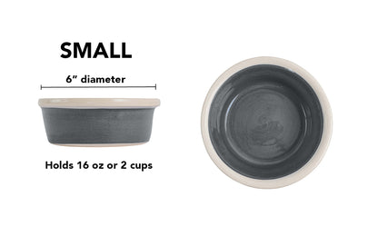 Pawfect Bowl Collection - Handmade Ceramic Pet Bowl with Solid Color