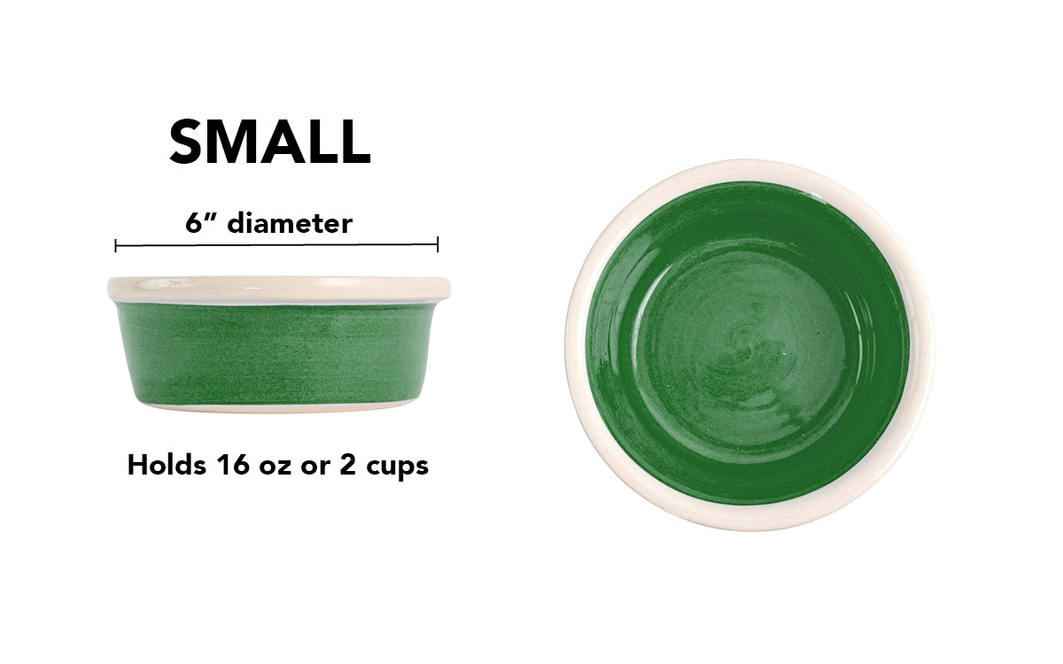 Pawfect Bowl Collection - Handmade Ceramic Pet Bowl with Solid Color