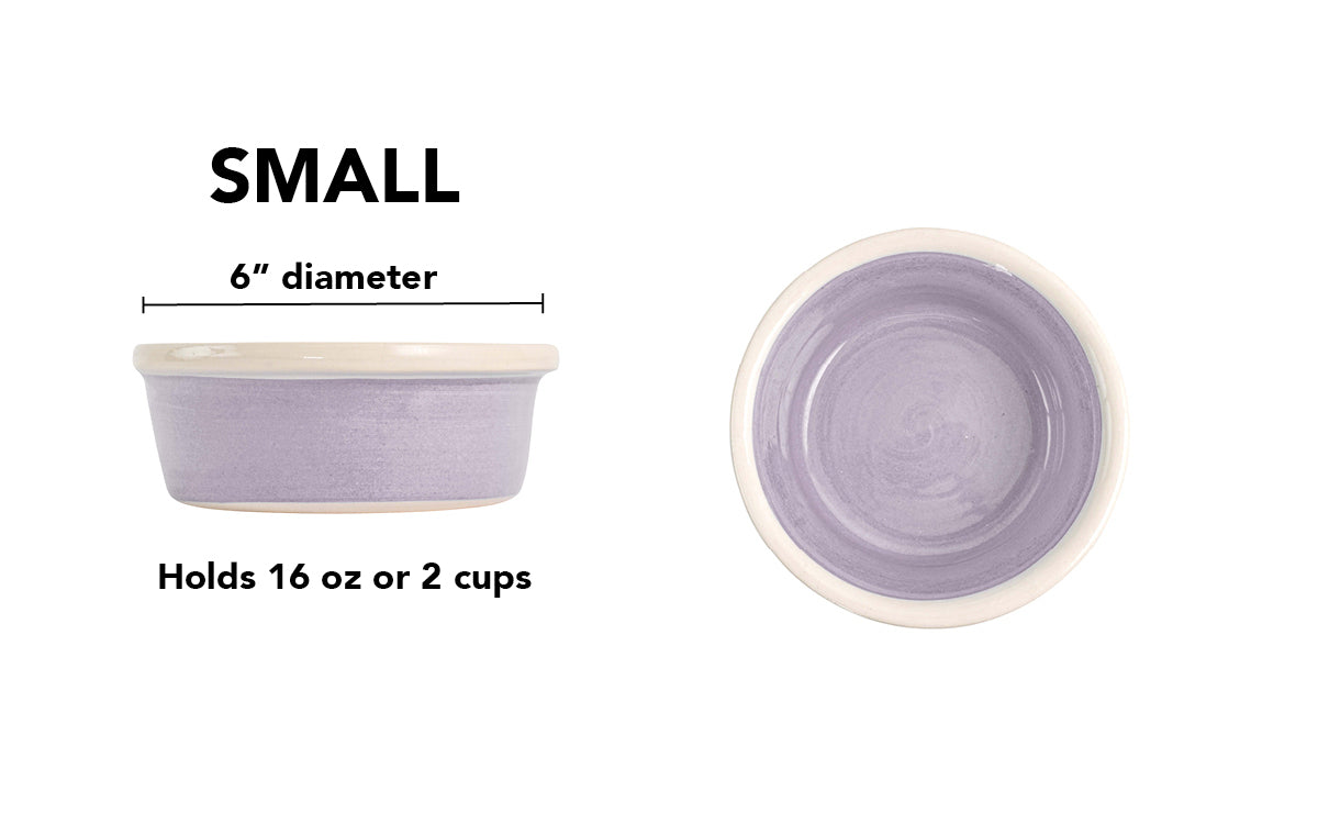 Pawfect Bowl Collection - Handmade Ceramic Pet Bowl with Solid Color