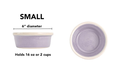 Pawfect Bowl Collection - Handmade Ceramic Pet Bowl with Solid Color