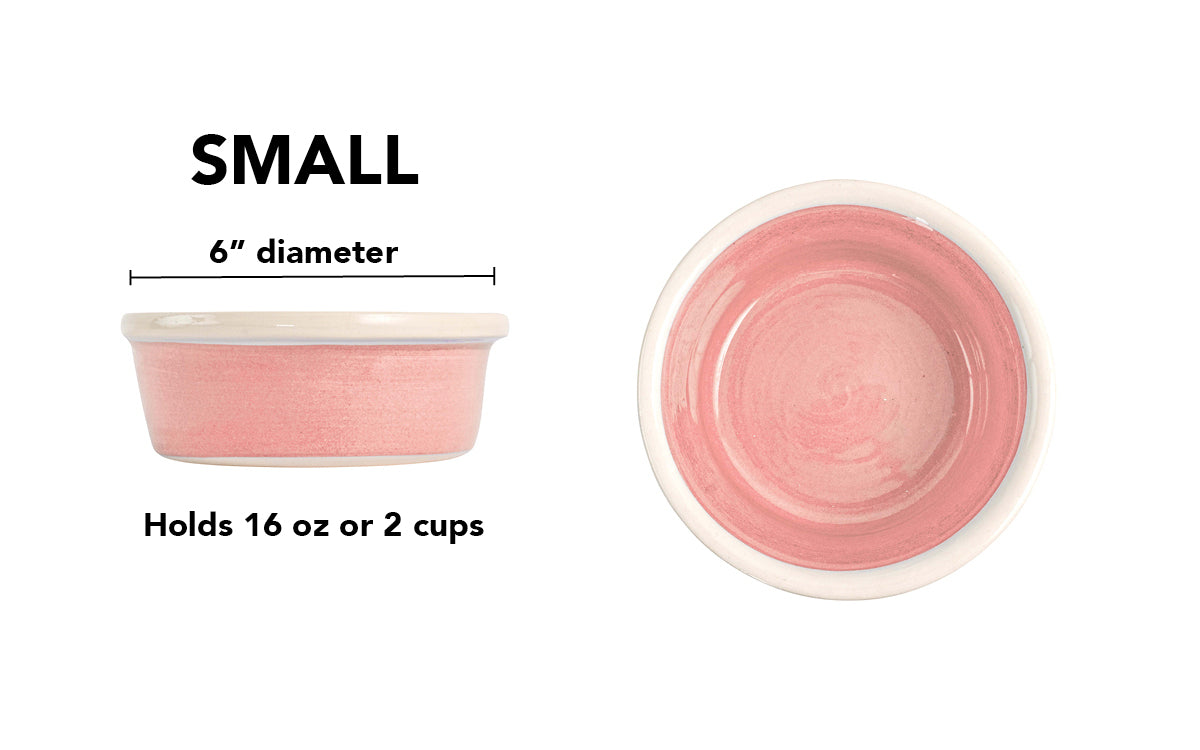 Pawfect Bowl Collection - Handmade Ceramic Pet Bowl with Solid Color