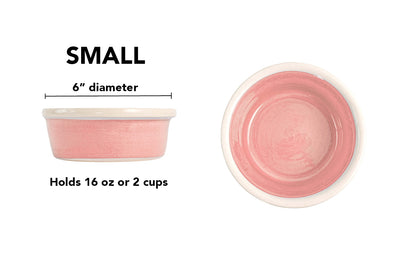 Pawfect Bowl Collection - Handmade Ceramic Pet Bowl with Solid Color