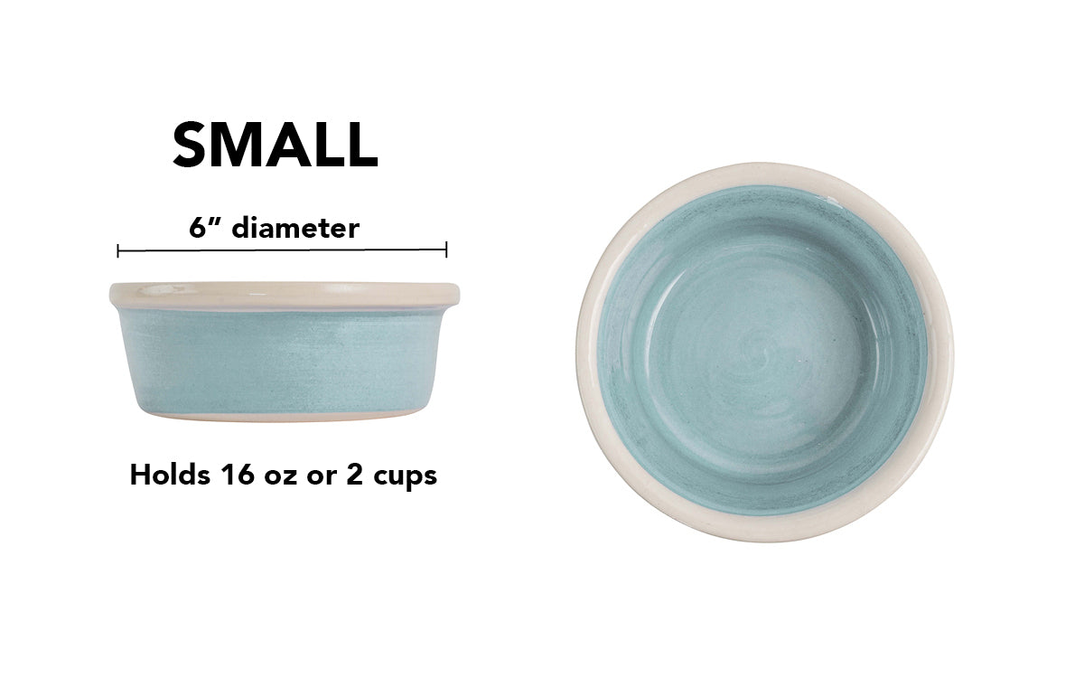 Pawfect Bowl Collection - Handmade Ceramic Pet Bowl with Solid Color