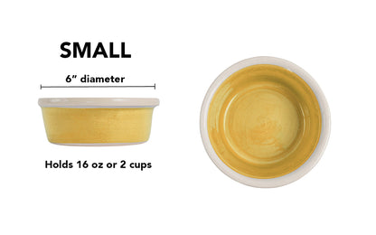 Pawfect Bowl Collection - Handmade Ceramic Pet Bowl with Solid Color