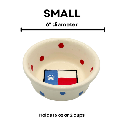 Texas Hold Em Collection - Handmade Ceramic Pet Bowl