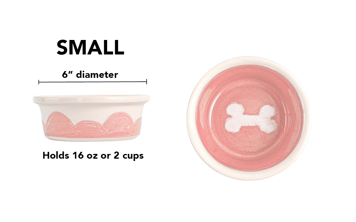 Sky Biscuit Collection - Handmade Ceramic Pet Bowl with Cloudlike Bone Design