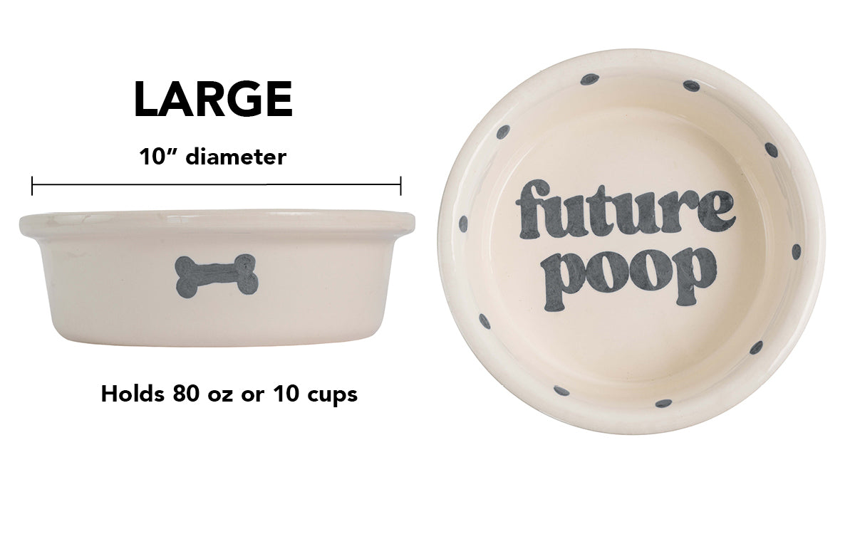 Future Poop Collection - Handmade Ceramic Pet Bowl with Funny Design