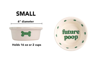 Future Poop Collection - Handmade Ceramic Pet Bowl with Funny Design