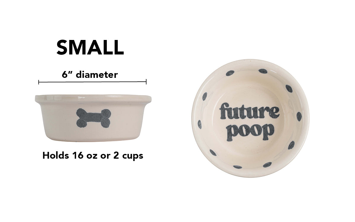 Future Poop Collection - Handmade Ceramic Pet Bowl with Funny Design